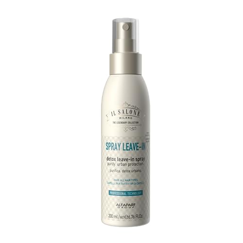 Il Salone Milano Detox Leave In Conditioner Spray for All Hair Types - Scalp Build Up + Detox Spray - Hair Moisturizer & Detangler with Charcoal for Deep Hydration (6.76 oz / 200 ml)