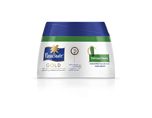 Parachute Gold Hair Cream Damage Repair - 4.7 fl.oz. (140ml) - Coconut & Cactus Hair Care Cream for Men