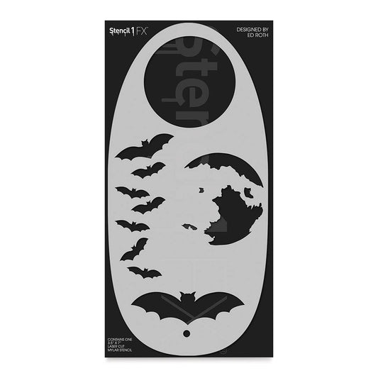 STENCIL1FX Bats and Moon Stencil